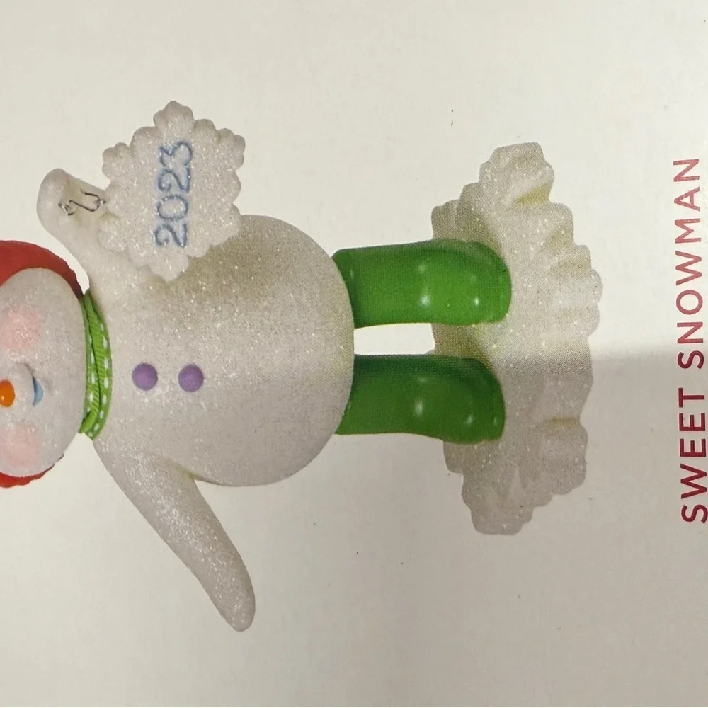 Hallmark Keepsake 2023 snowflake Festive Sweet Snowman Ornament BRAND NEW